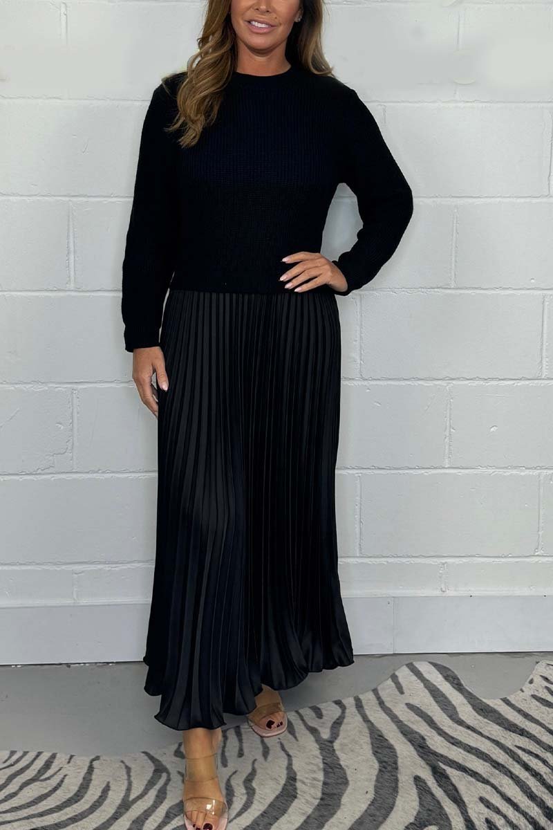 Long Sleeve Jumper & Pleated Bottom Dress