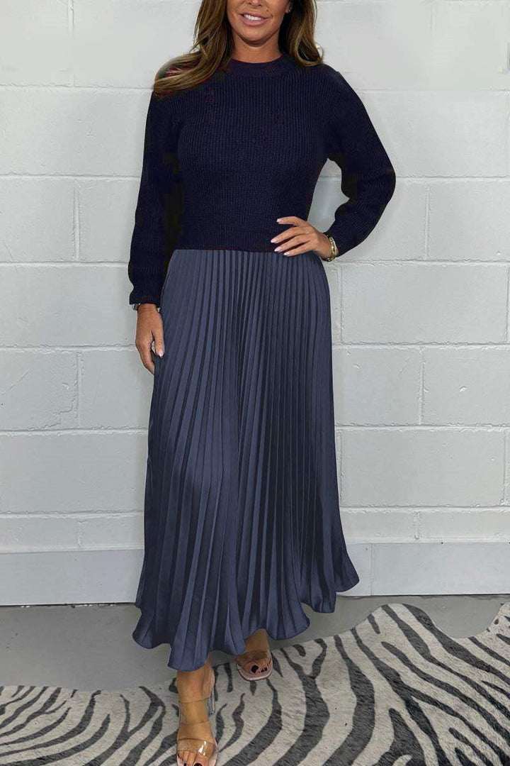 Long Sleeve Jumper & Pleated Bottom Dress